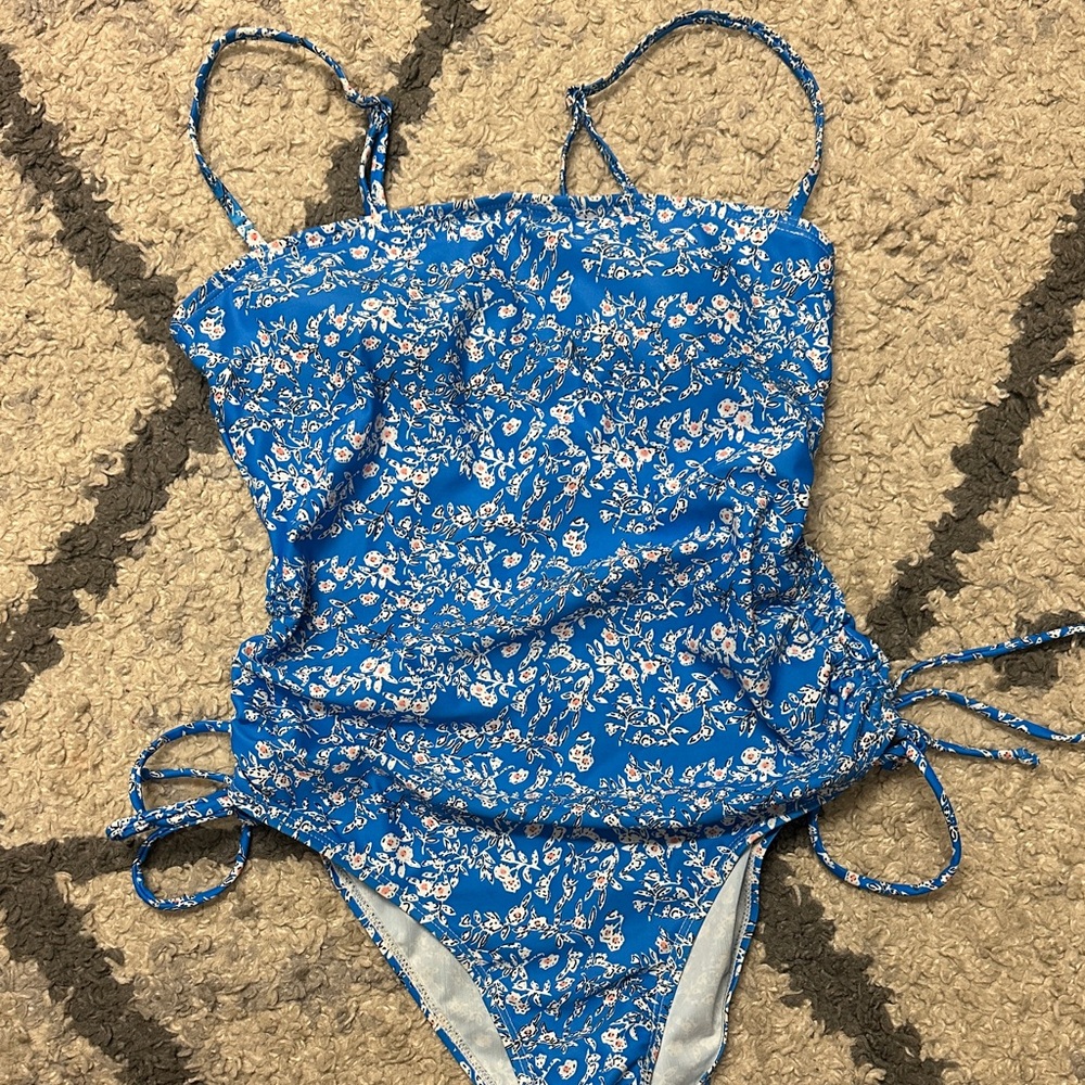 Blue Floral  Swimsuit